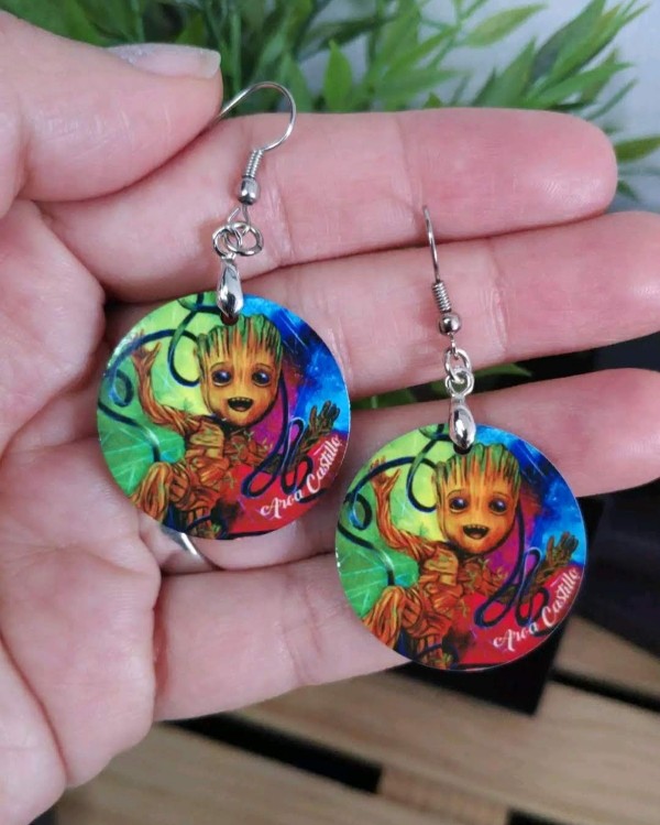 Pendientes inspirados en Baby Groot